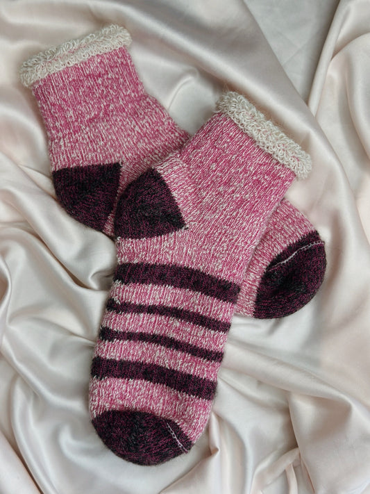Pink Alpaca Socks - Short (Preorder)