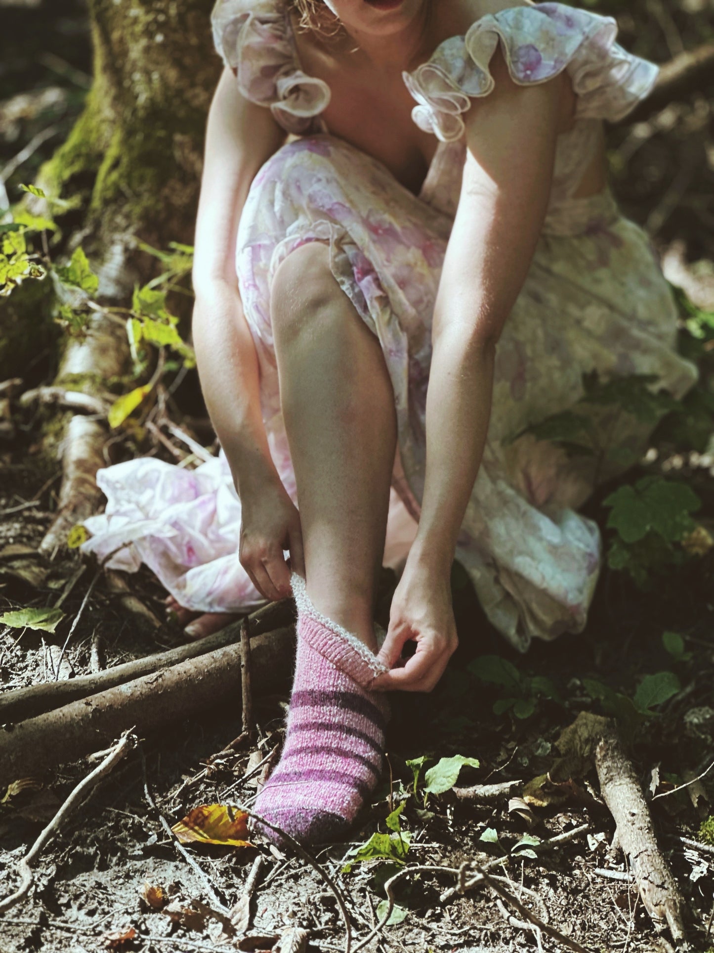 Pink Alpaca Socks - Short