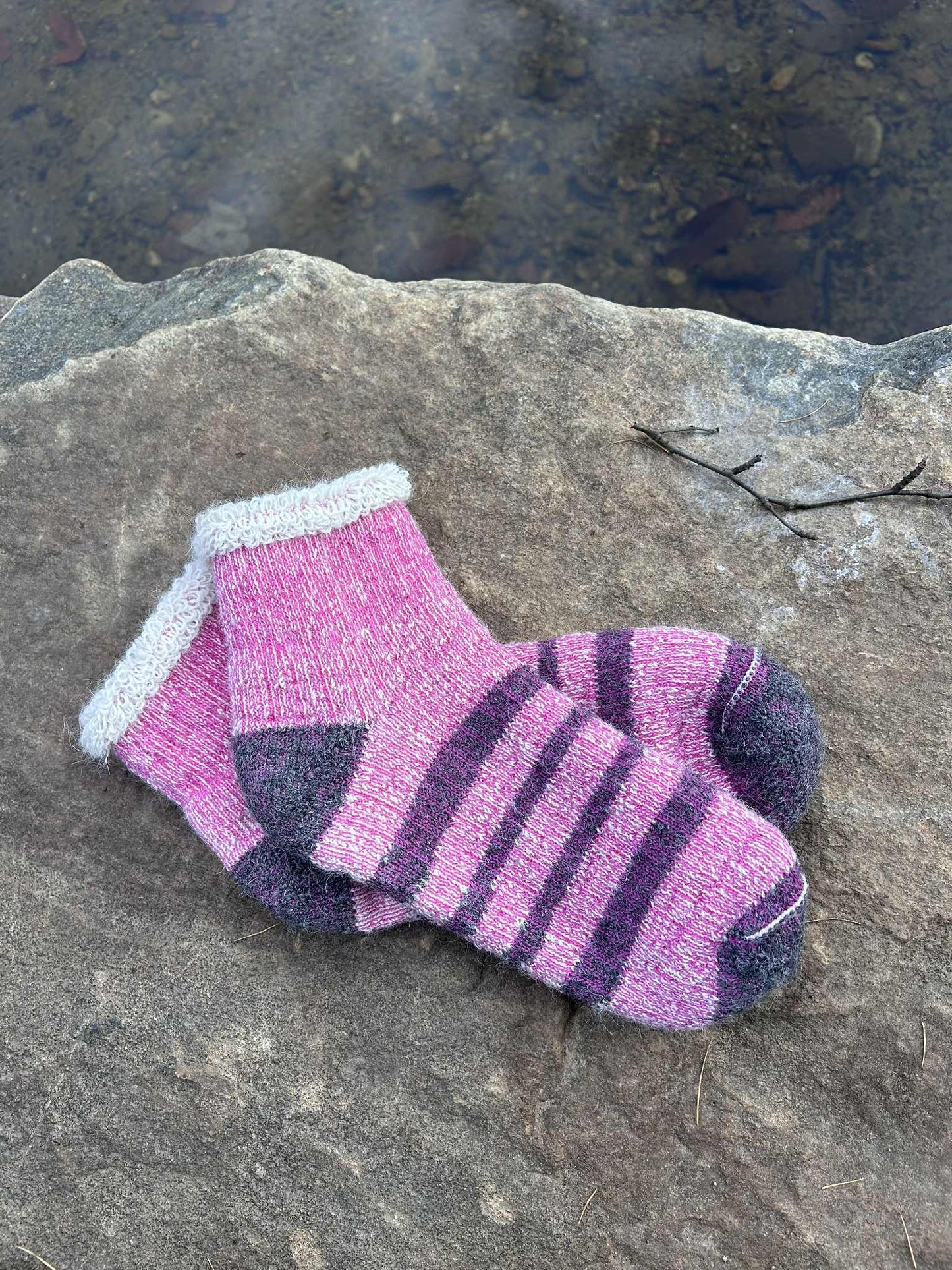 Pink Alpaca Socks - Short